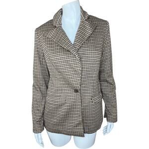 Studio Park‎ X Courtney Khondabi Blazer Brown Check XX-Small NWOT